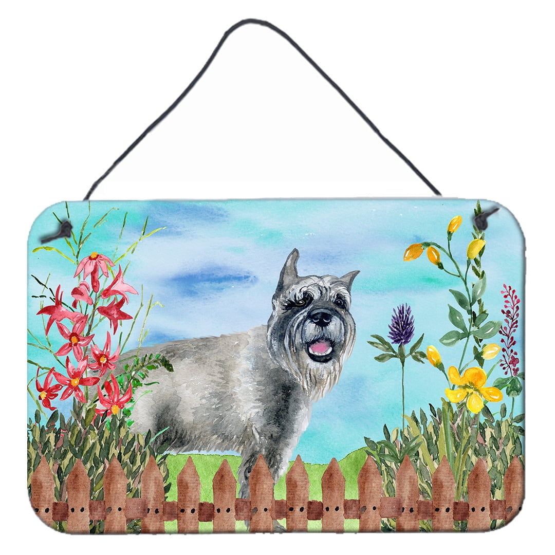 Schnauzer Spring Wall or Door Hanging Prints, 8 x 12 in.