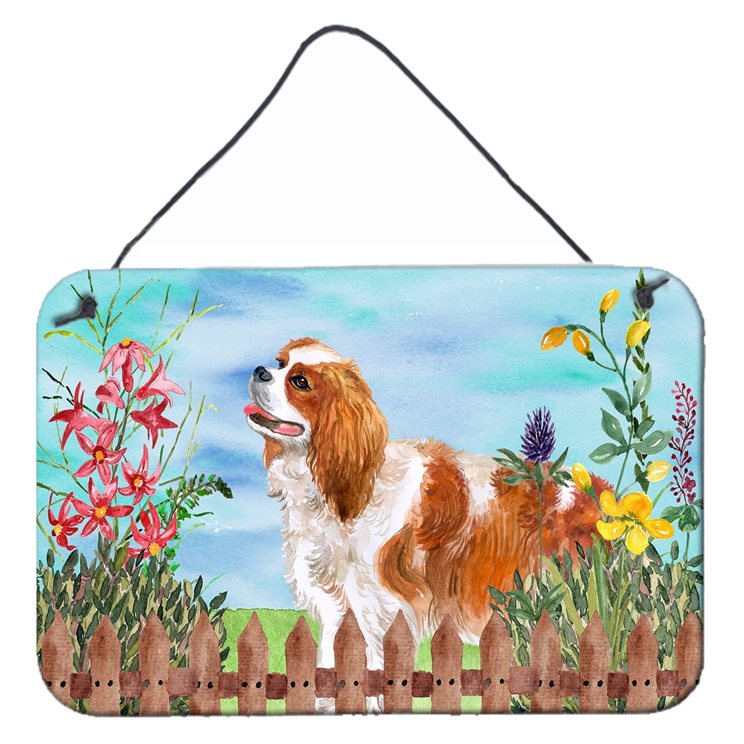 Cavalier Spaniel Spring Wall or Door Hanging Prints, 8 x 12 in.