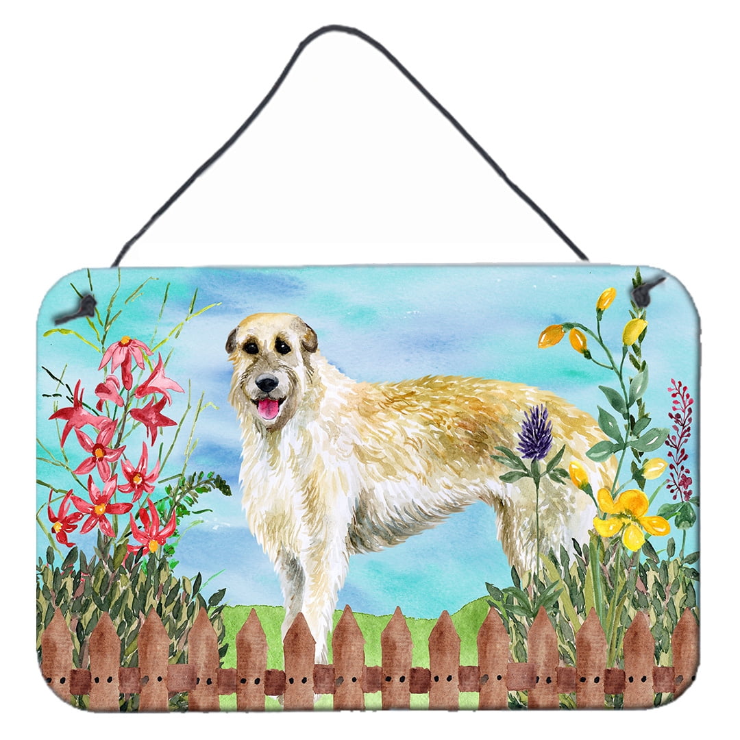 Irish Wolfhound Spring Wall or Door Hanging Prints, 8 x 12 in.