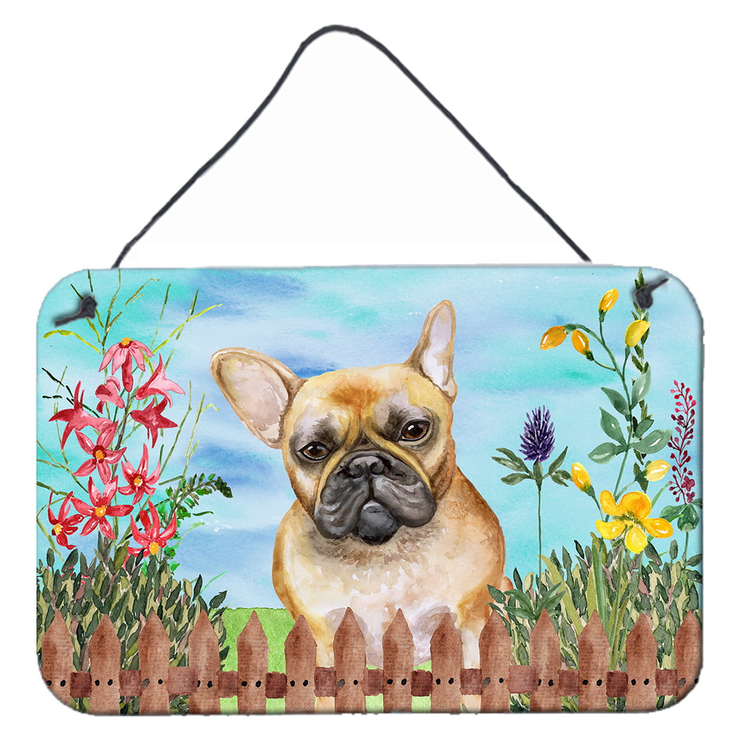 French Bulldog Spring Wall or Door Hanging Prints, 8 x 12 in.