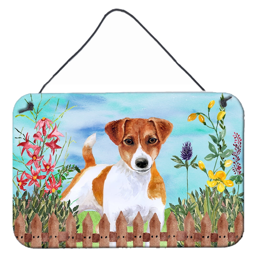 Jack Russell Terrier Spring Wall or Door Hanging Prints, 8 x 12 in.