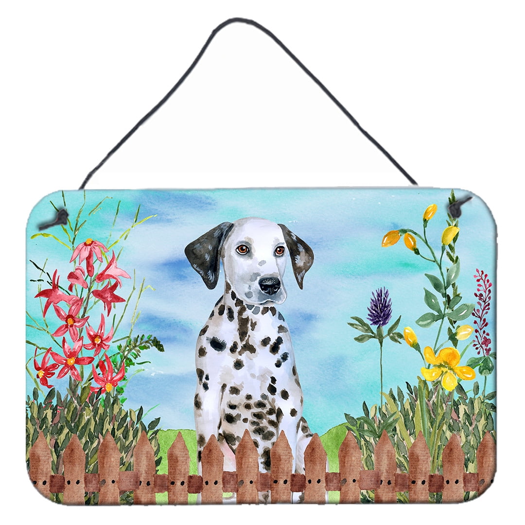 Dalmatian Puppy Spring Wall or Door Hanging Prints, 8 x 12 in.