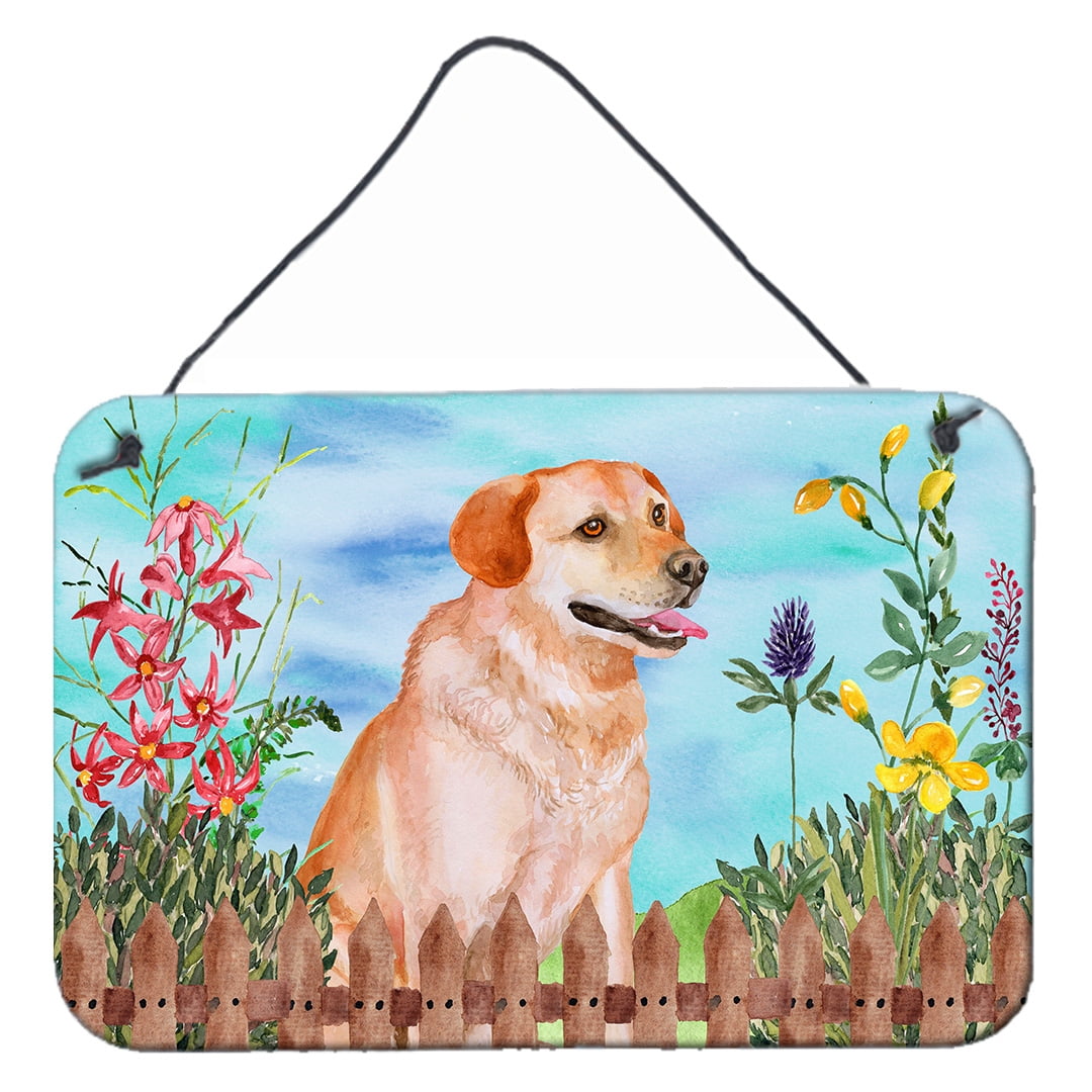 Labrador Retriever Spring Wall or Door Hanging Prints, 8 x 12 in.