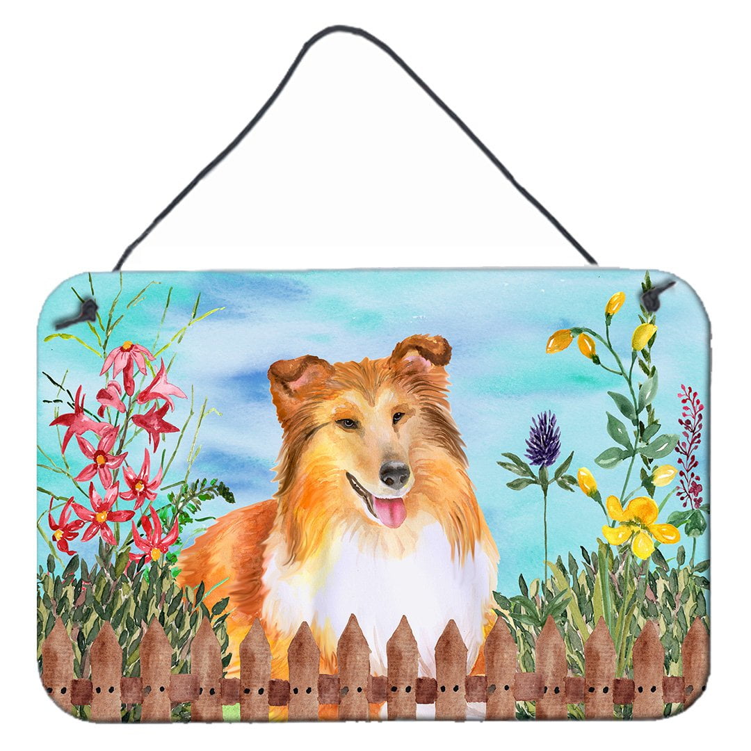 Sheltie Spring Wall or Door Hanging Prints, 8 x 12 in.