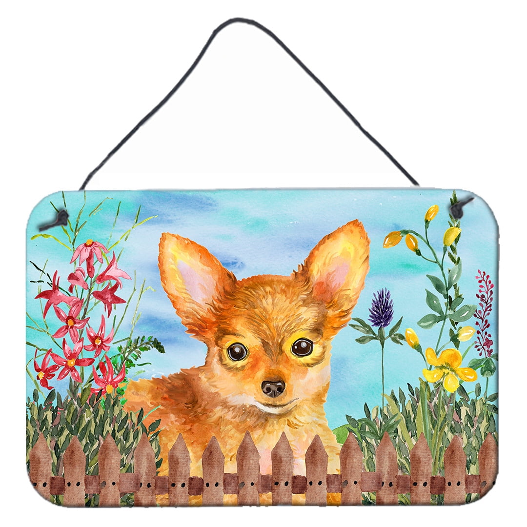 Toy Terrier Spring Wall or Door Hanging Prints, 8 x 12 in.