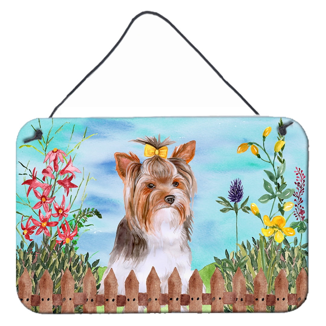 Yorkshire Terrier No.2 Spring Wall or Door Hanging Prints, 8 x 12 in.
