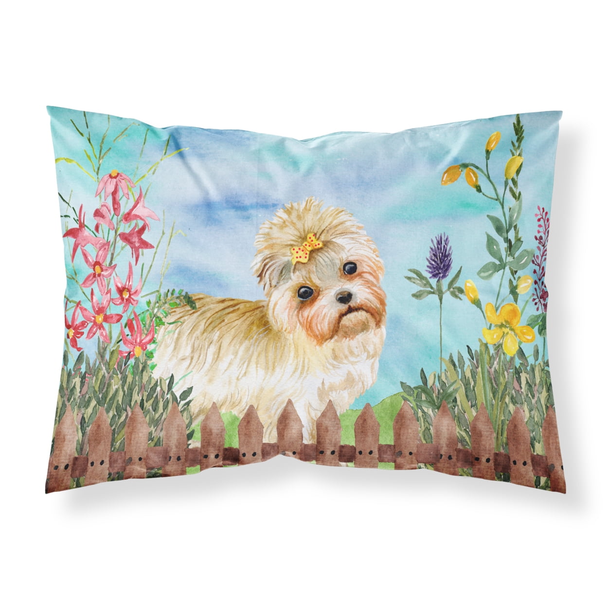 CK1230PILLOWCASE Morkie Spring Fabric Standard Pillowcase