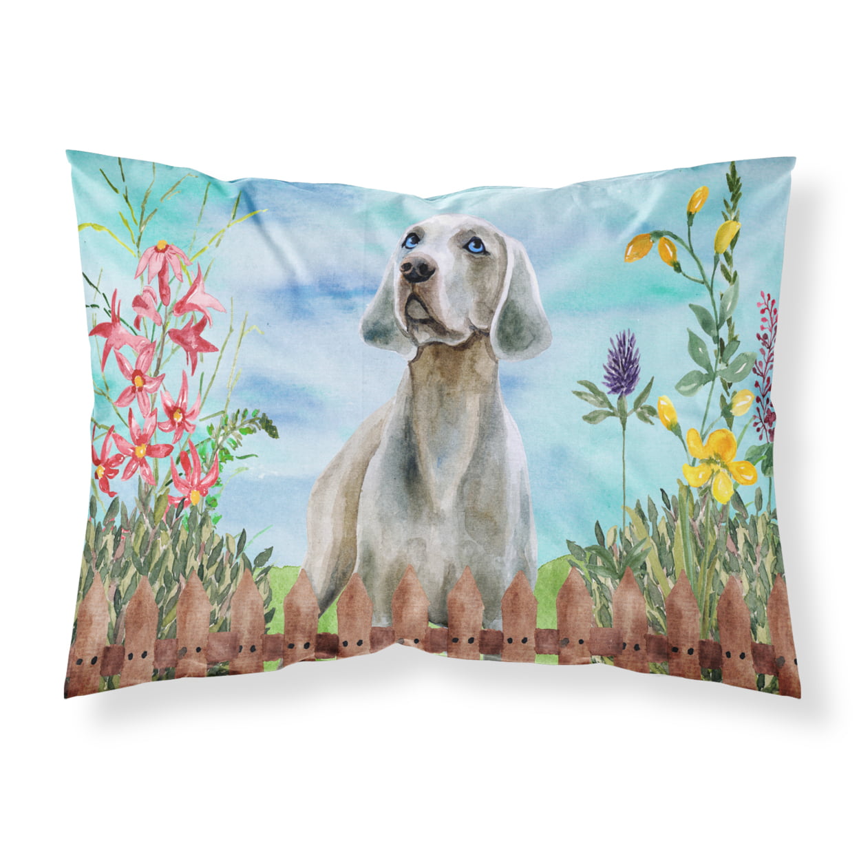 CK1236PILLOWCASE Weimaraner Spring Fabric Standard Pillowcase