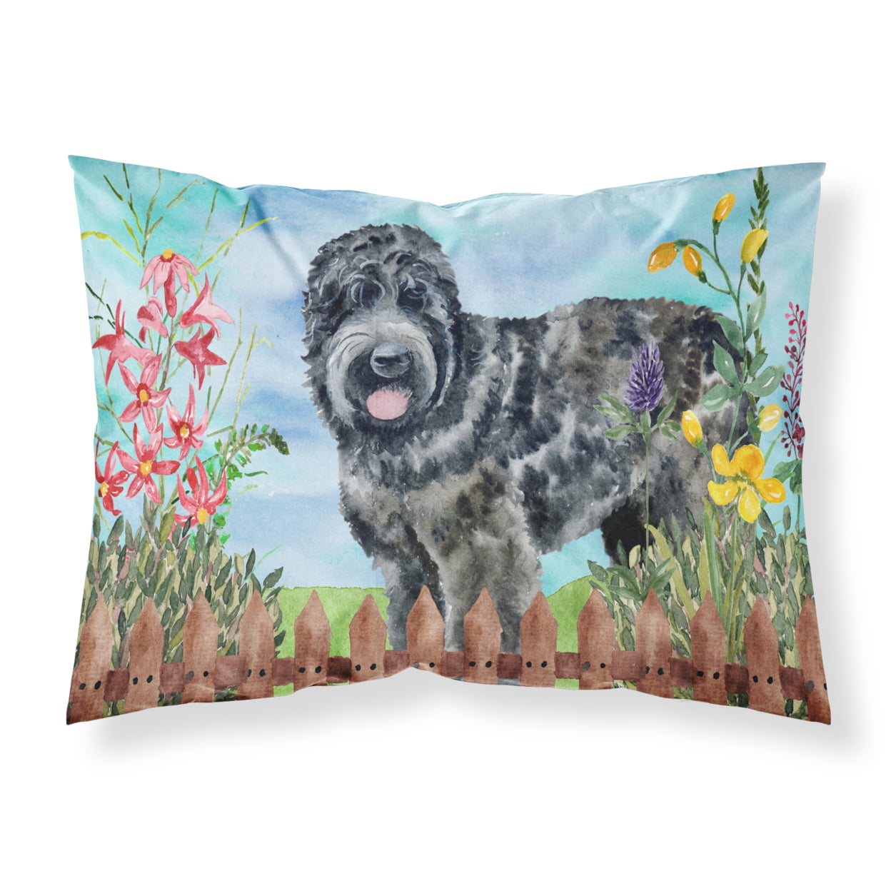 CK1239PILLOWCASE Black Russian Terrier Spring Fabric Standard Pillowcase