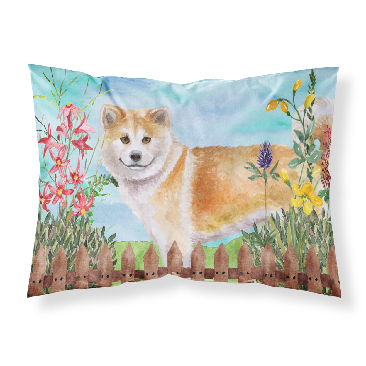 Shiba Inu Spring Fabric Standard Pillowcase