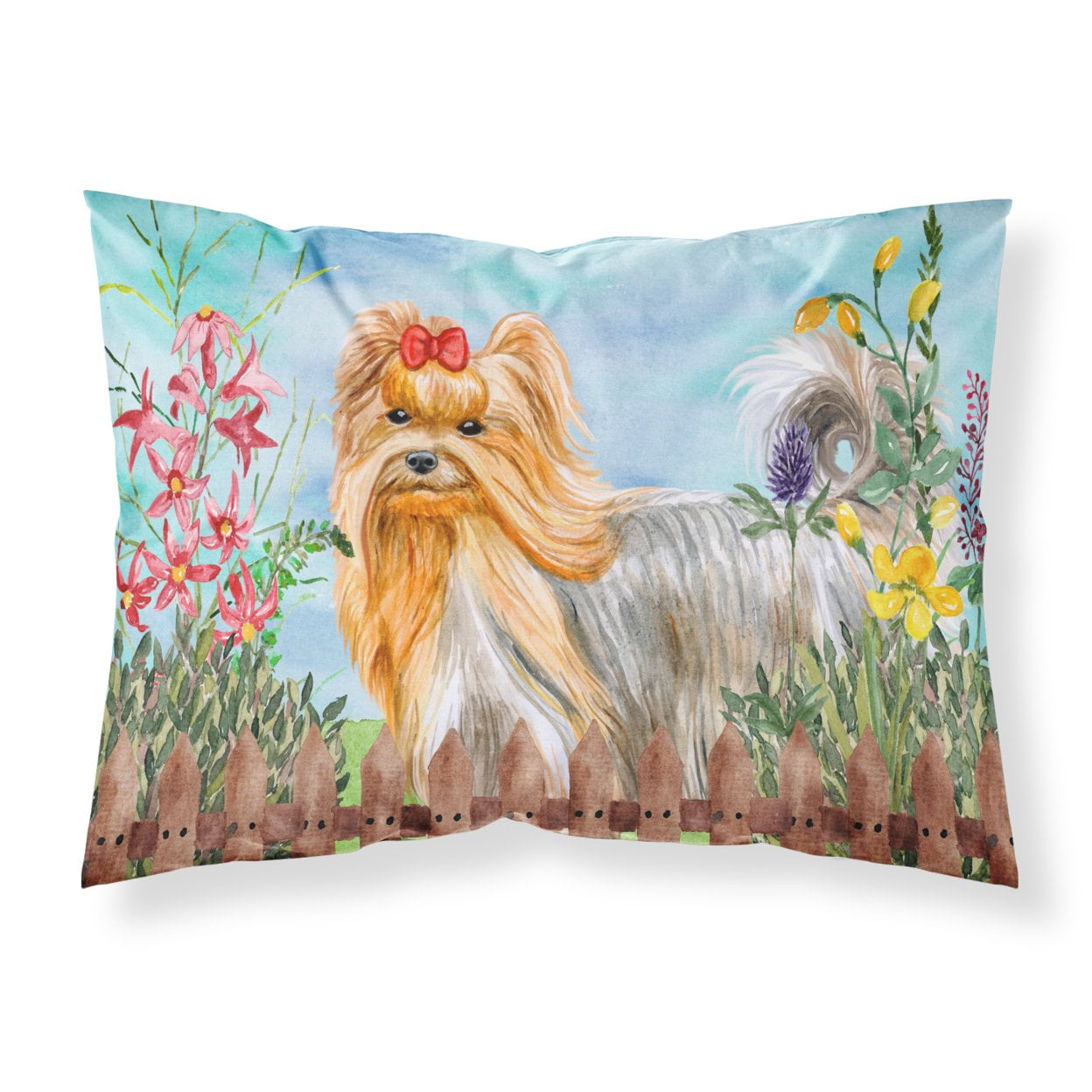 CK1247PILLOWCASE Yorkshire Terrier Spring Fabric Standard Pillowcase