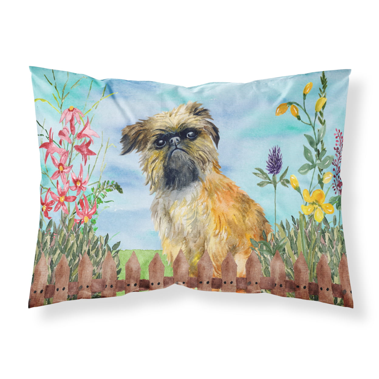 CK1249PILLOWCASE Brussels Griffon Spring Fabric Standard Pillowcase