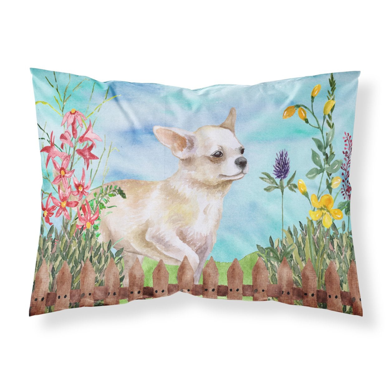 Chihuahua Leg Up Spring Fabric Standard Pillowcase