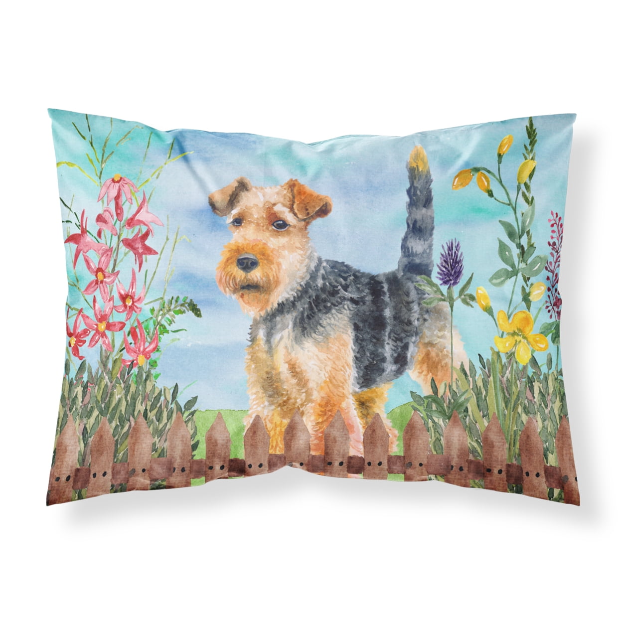 CK1262PILLOWCASE Welsh Terrier Spring Fabric Standard Pillowcase