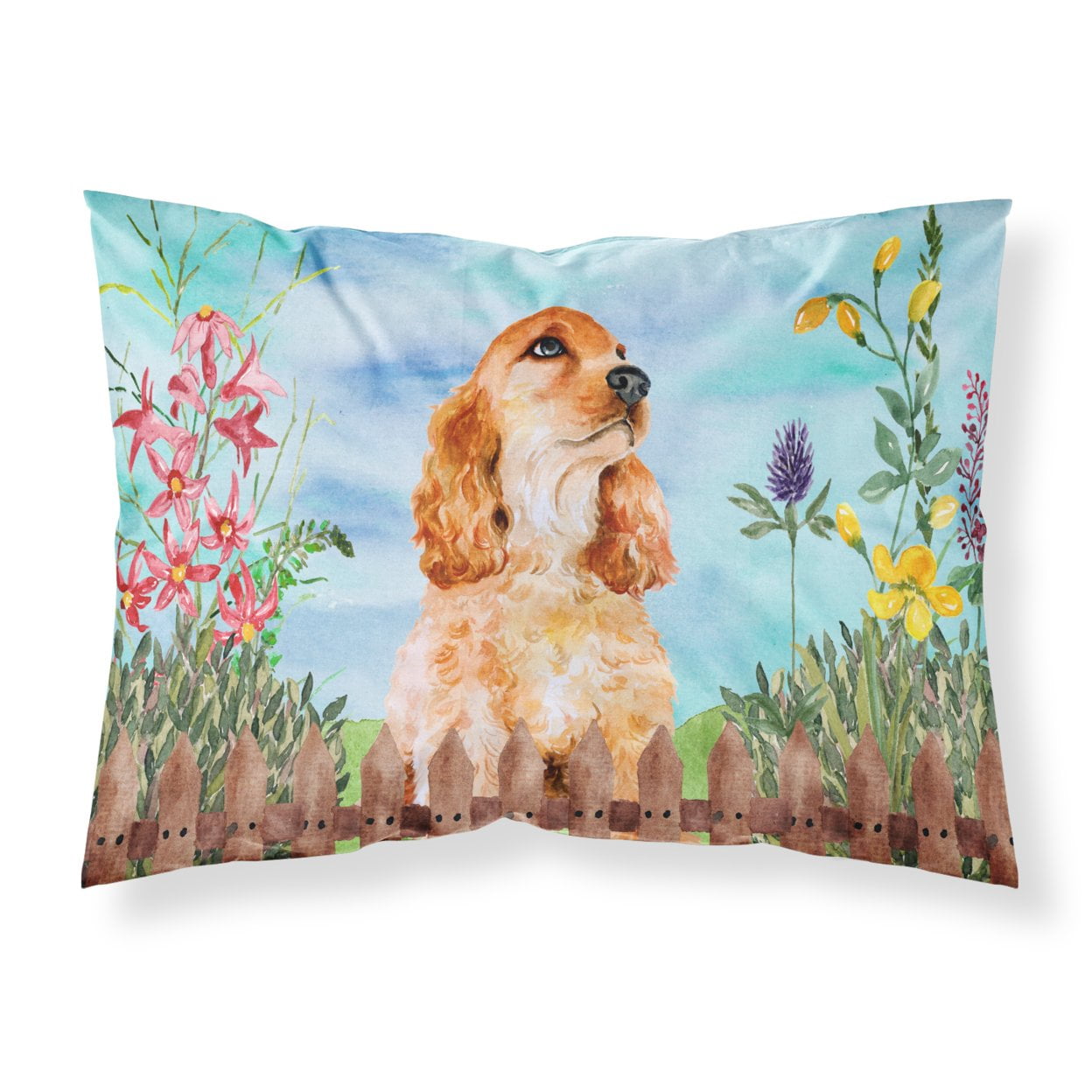 Cocker Spaniel Spring Fabric Standard Pillowcase
