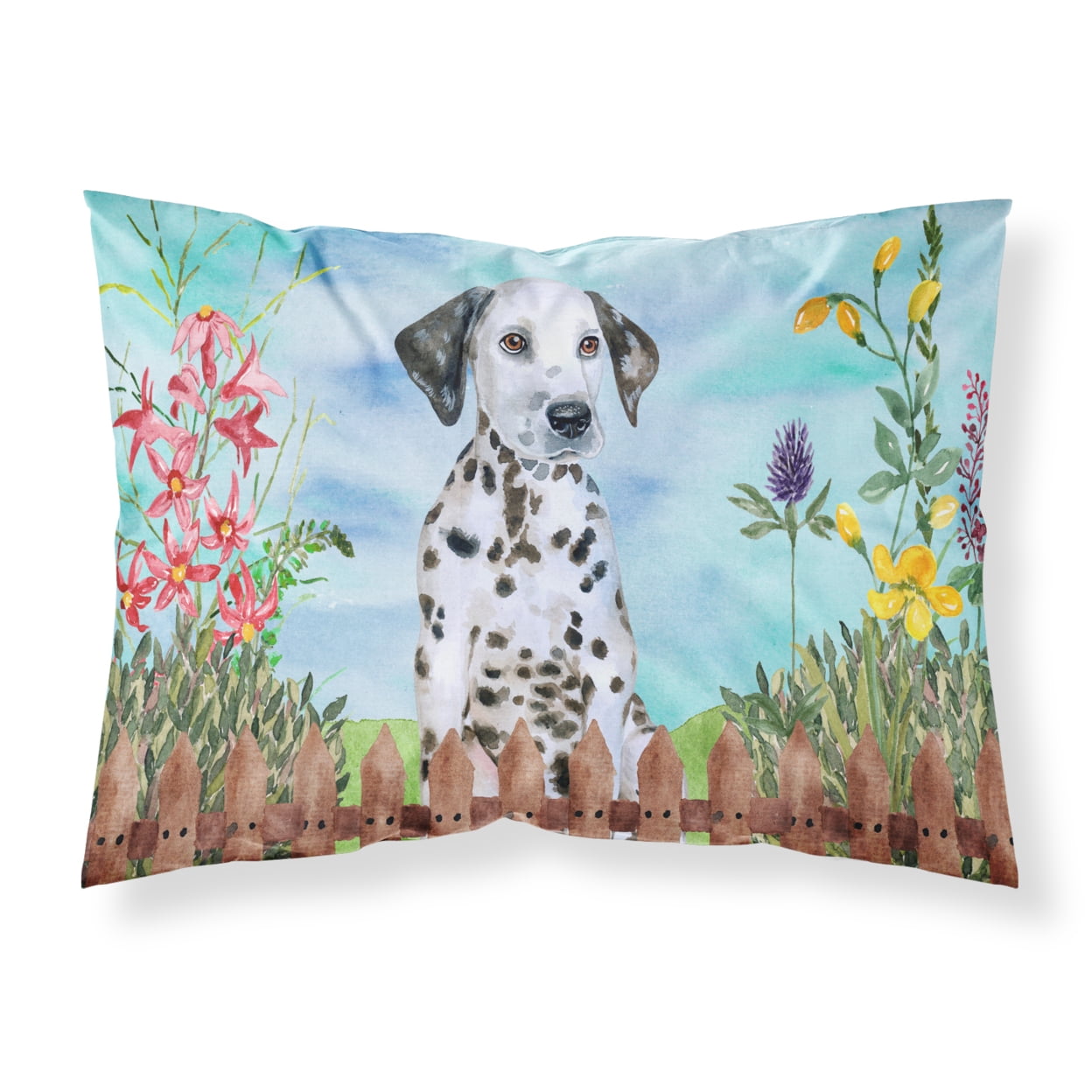 Dalmatian Puppy Spring Fabric Standard Pillowcase