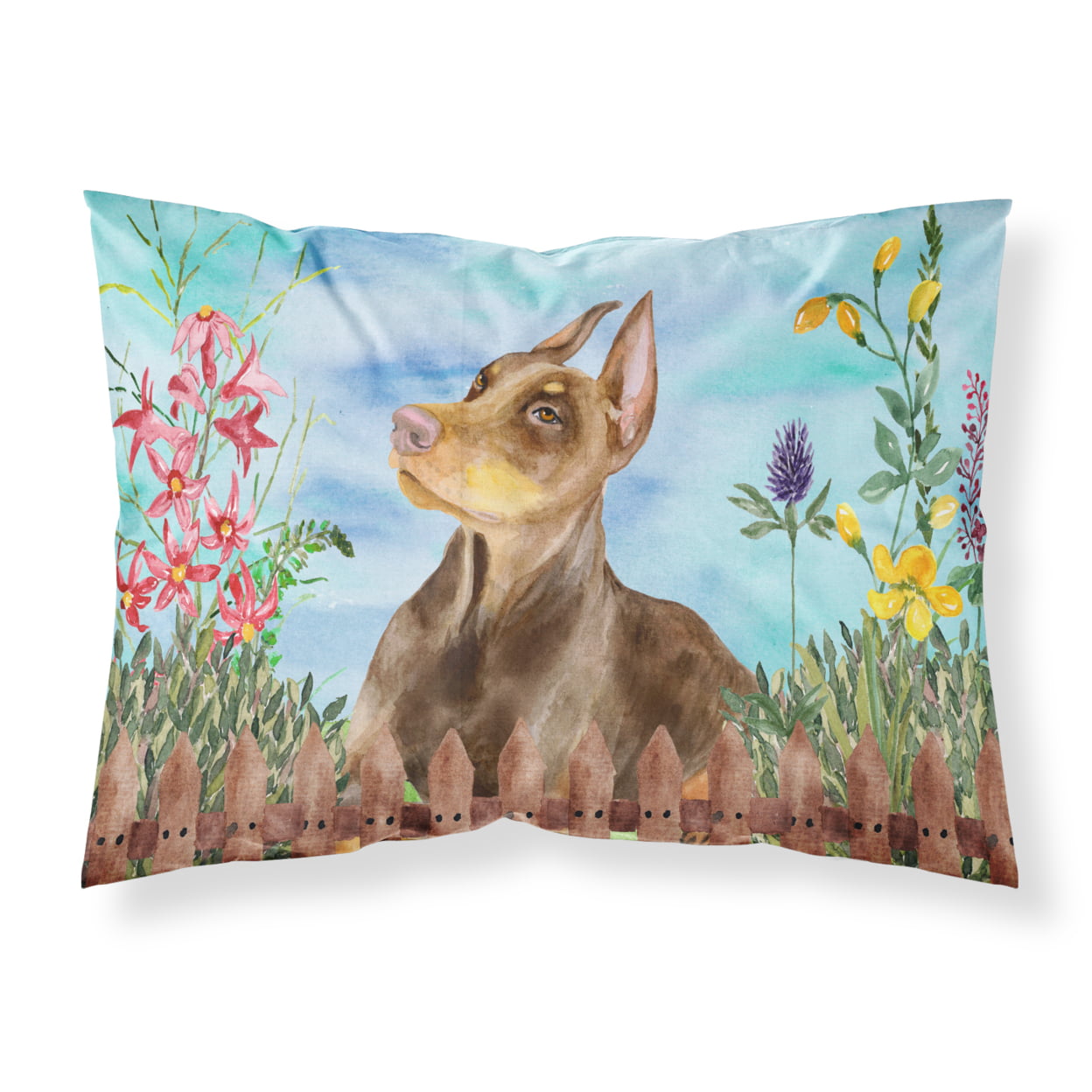 Doberman Pinscher Spring Fabric Standard Pillowcase