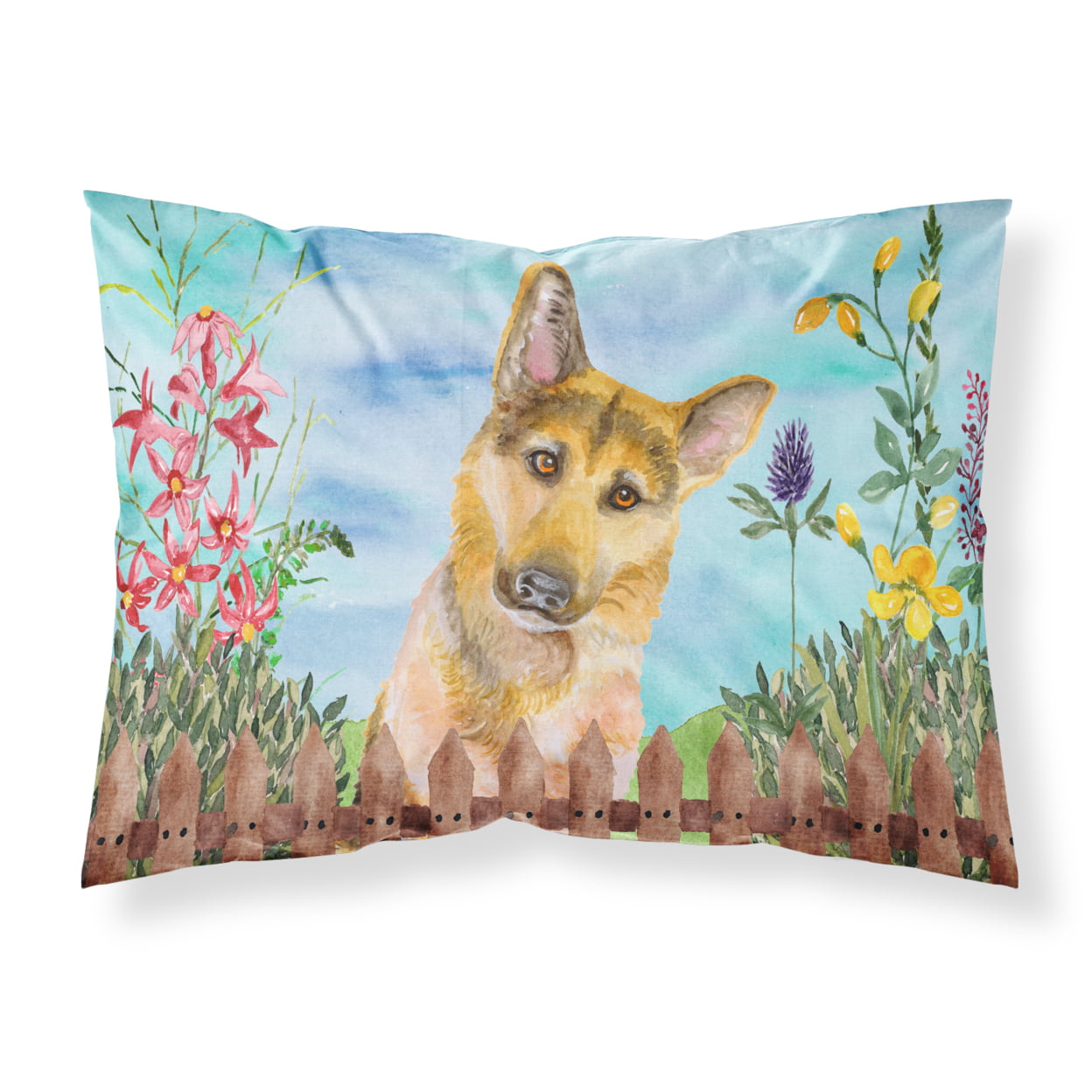 German Shepherd No.2 Spring Fabric Standard Pillowcase