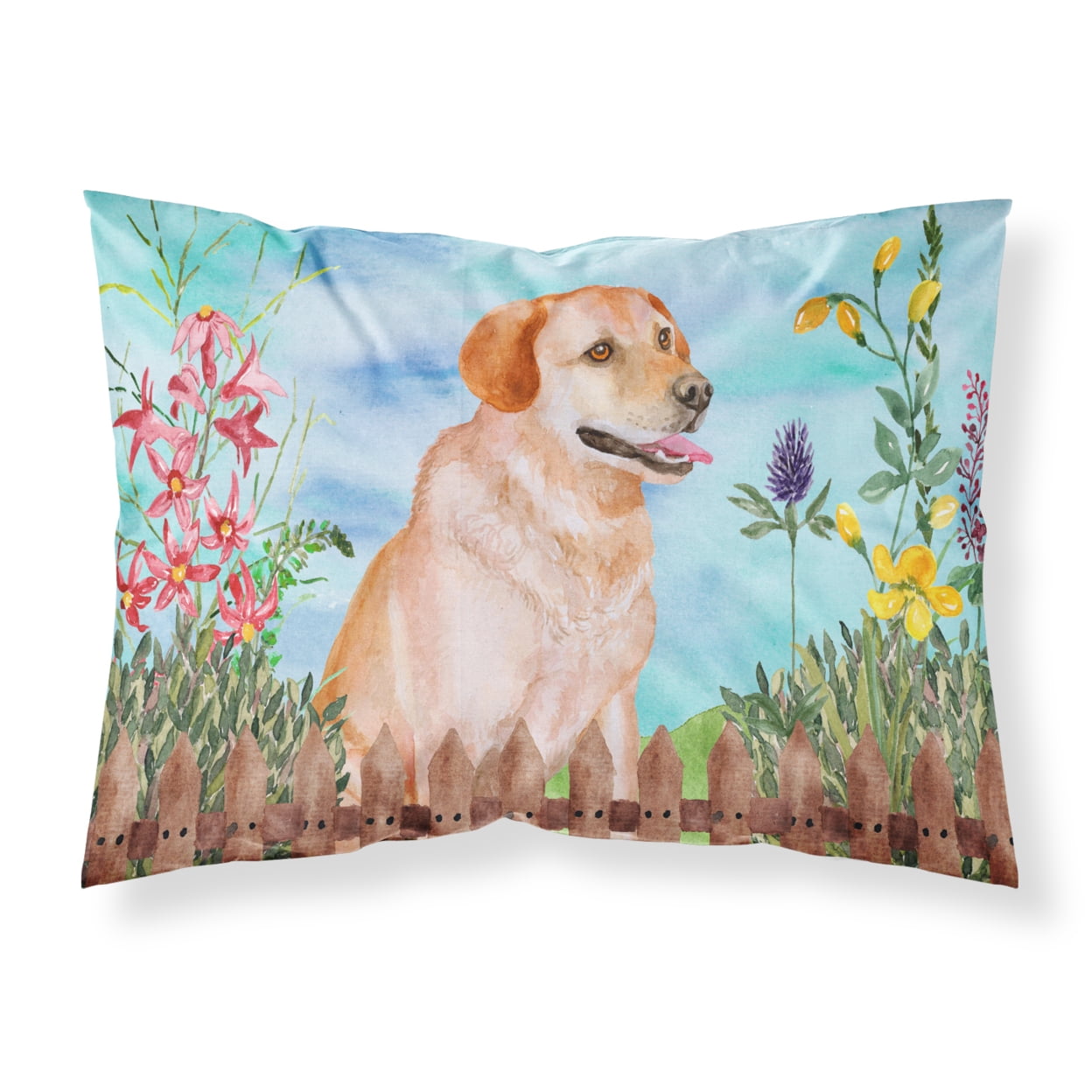 CK1276PILLOWCASE Labrador Retriever Spring Fabric Standard Pillowcase