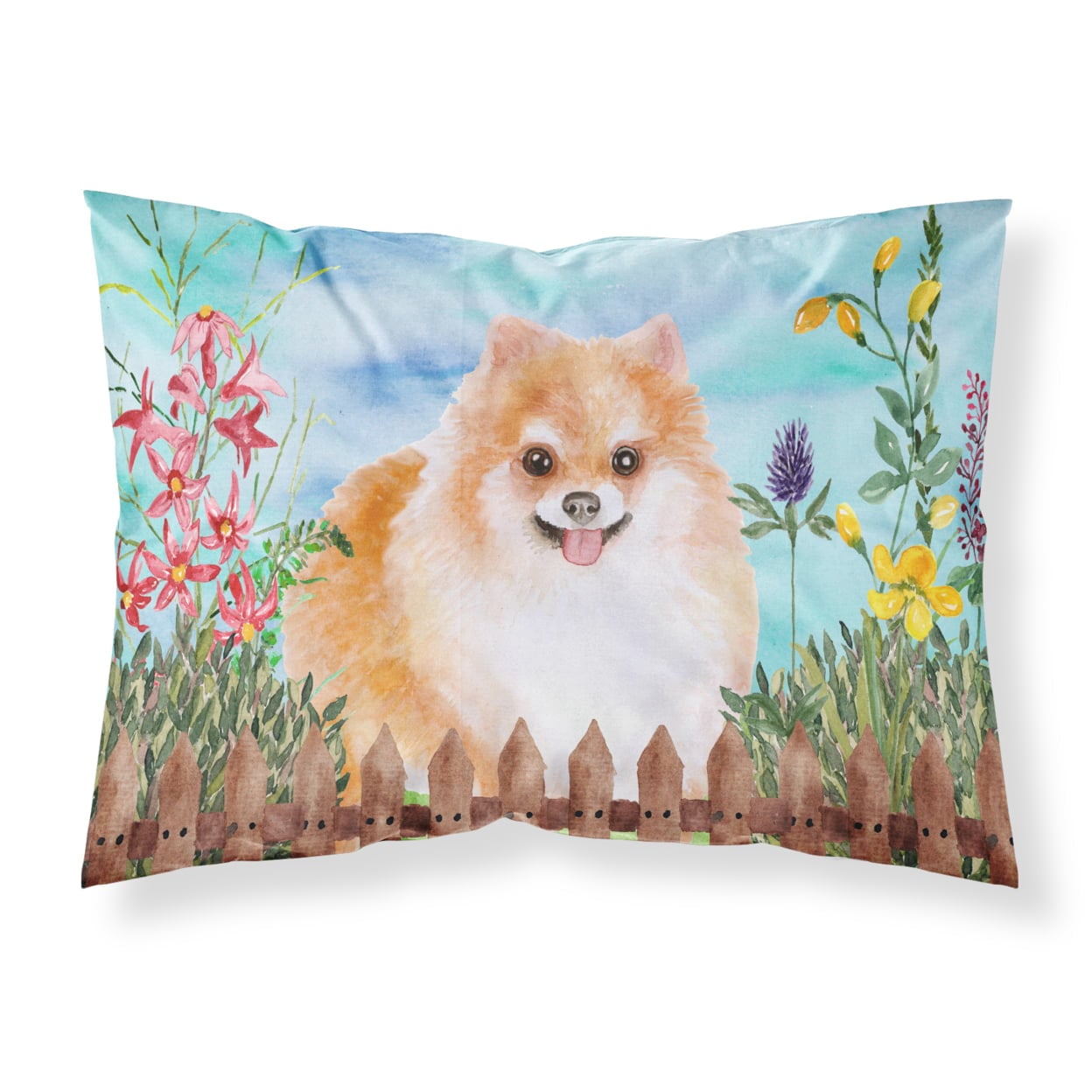 Pomeranian No.2 Spring Fabric Standard Pillowcase
