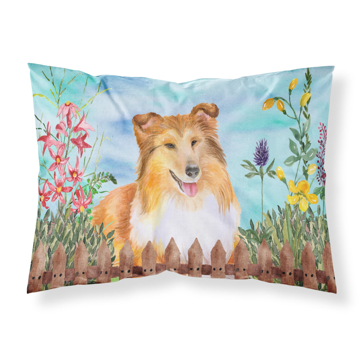 Sheltie Spring Fabric Standard Pillowcase