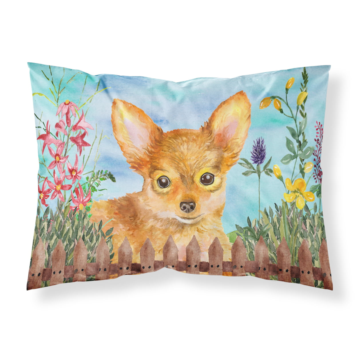 CK1284PILLOWCASE Toy Terrier Spring Fabric Standard Pillowcase