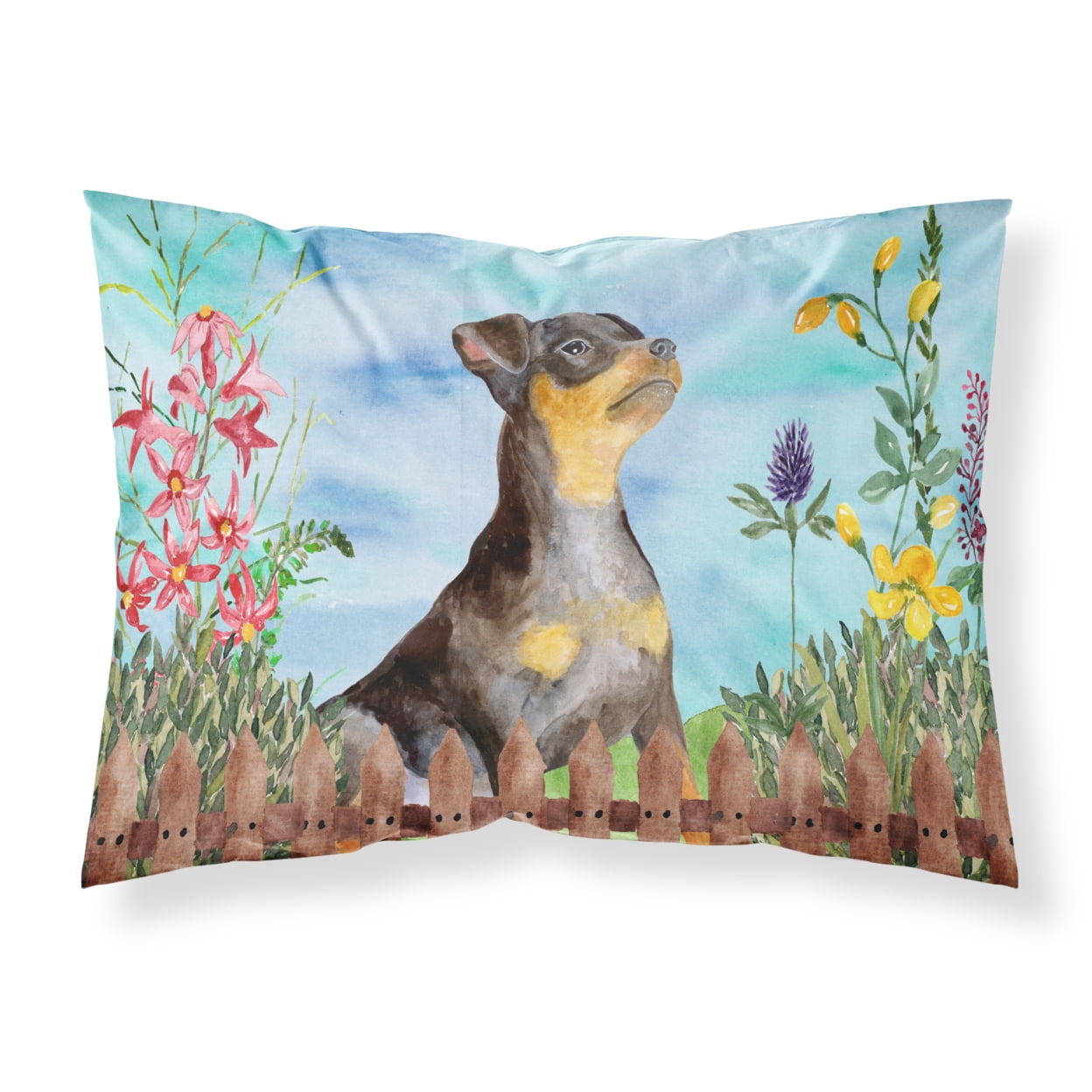 Miniature Pinscher No.2 Spring Fabric Standard Pillowcase