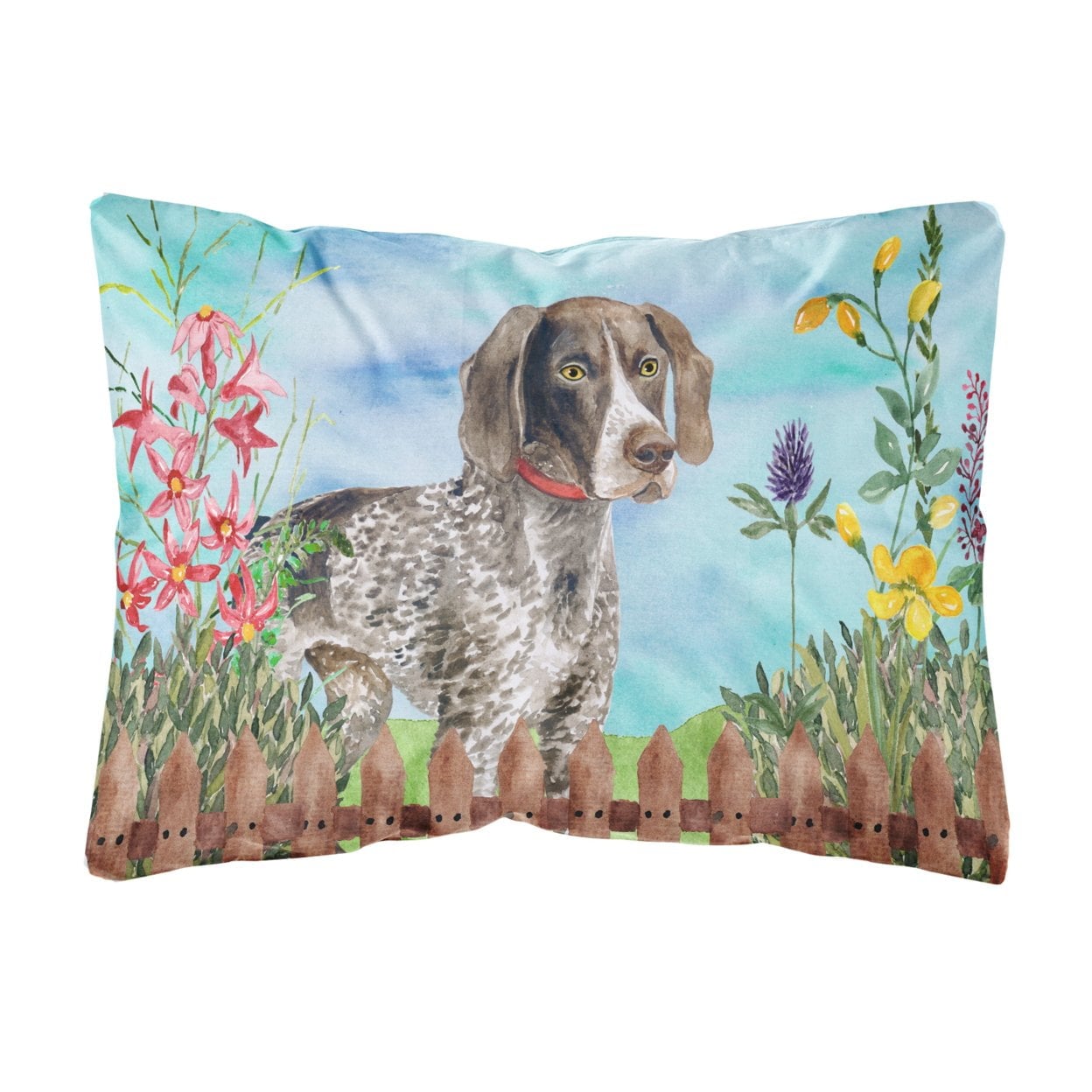German Shorthaired Pointer Spring Canvas Fabric Decorative Pillow