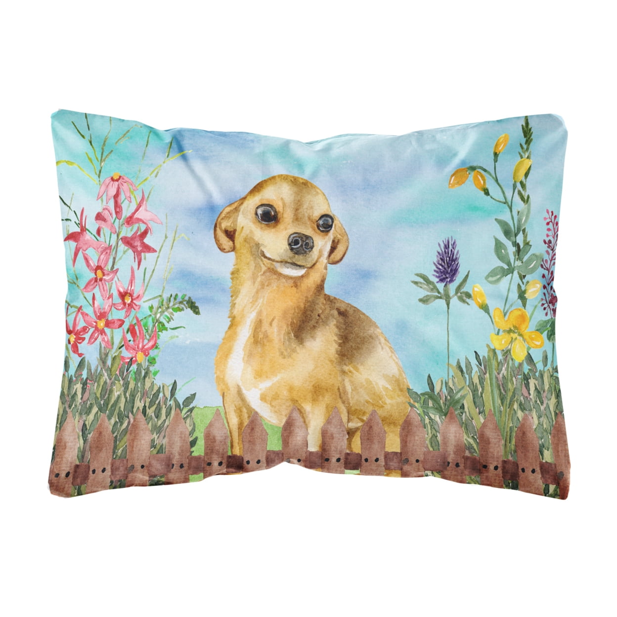 Chihuahua Spring Canvas Fabric Decorative Pillow