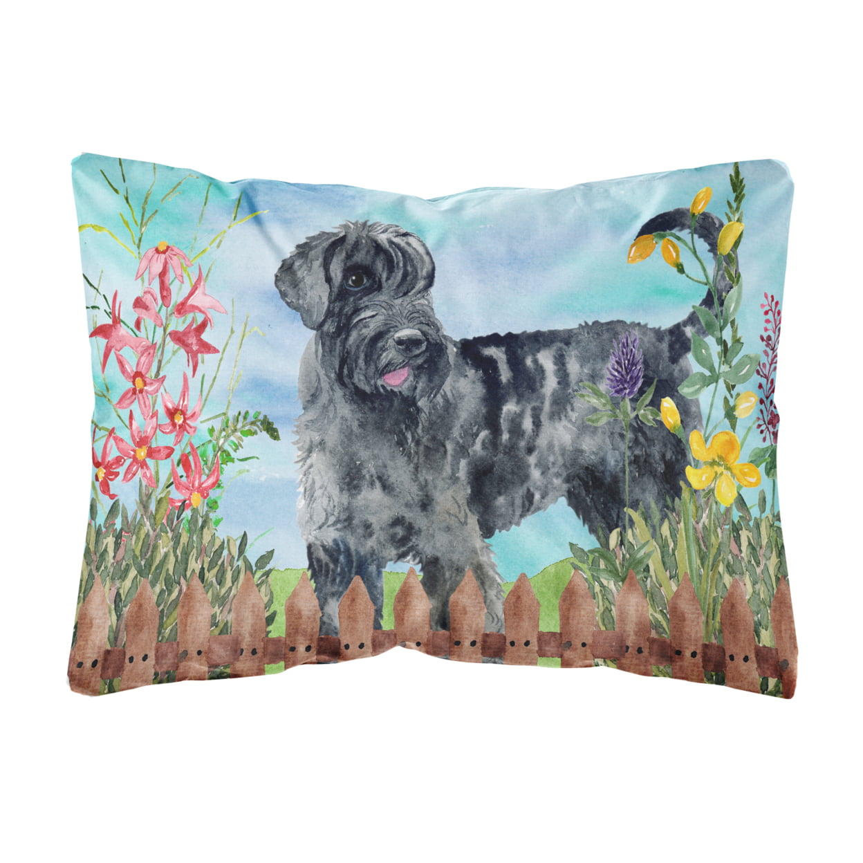 Giant Schnauzer Spring Canvas Fabric Decorative Pillow