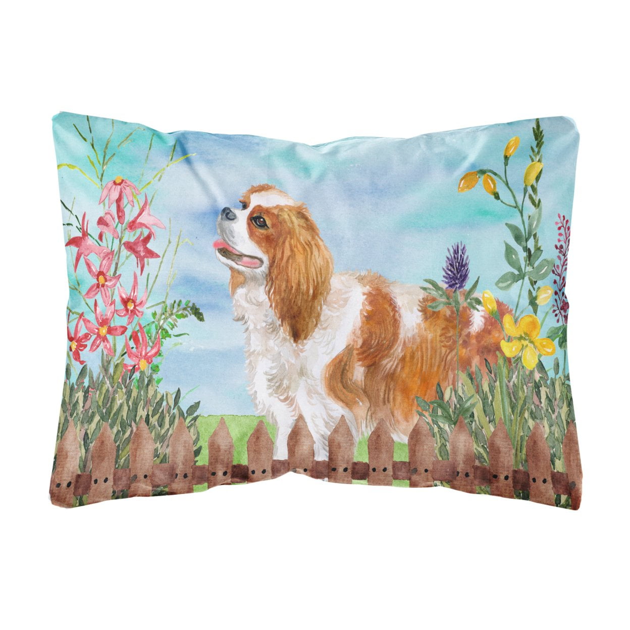 Cavalier Spaniel Spring Canvas Fabric Decorative Pillow