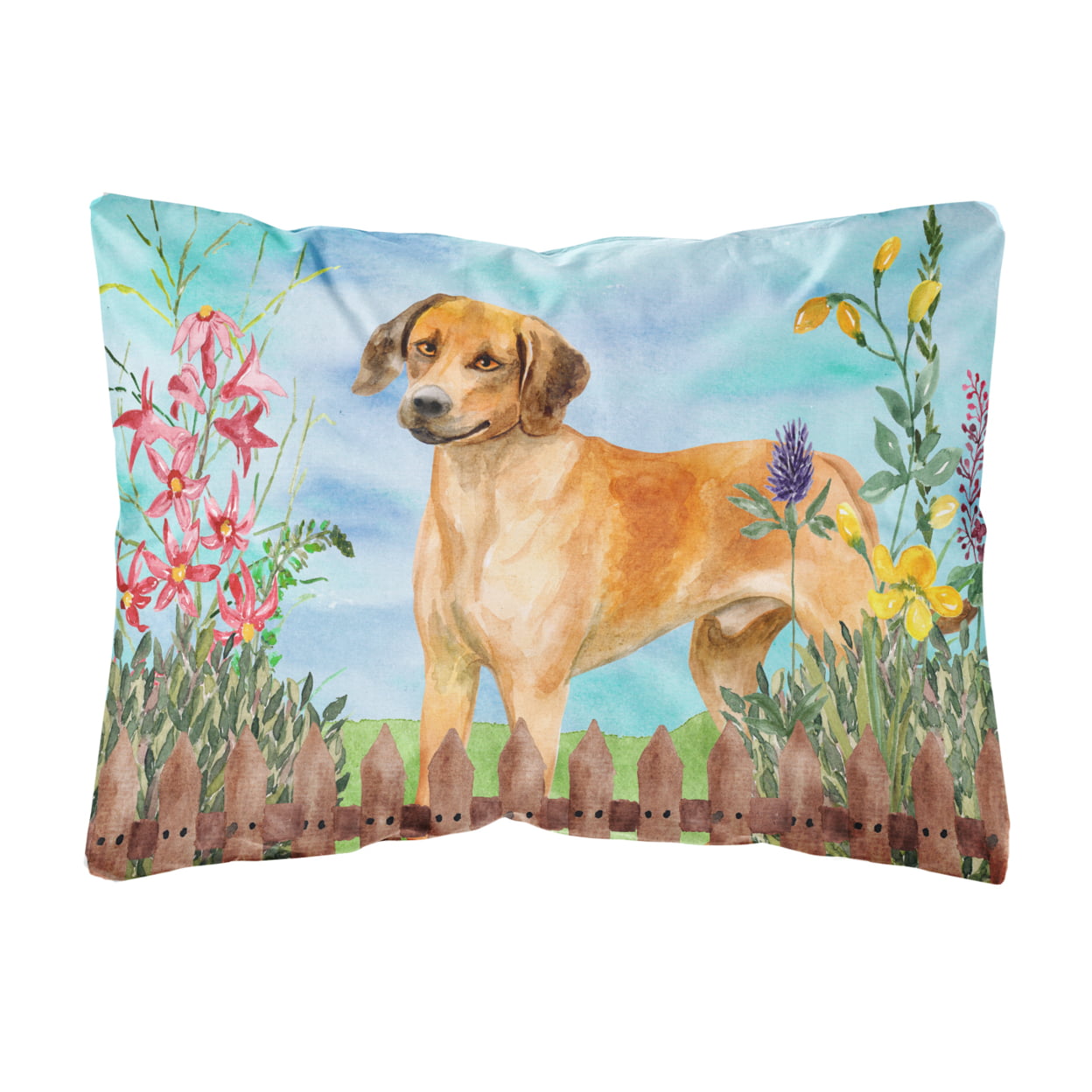 Rhodesian Ridgeback Spring Canvas Fabric Decorative Pillow