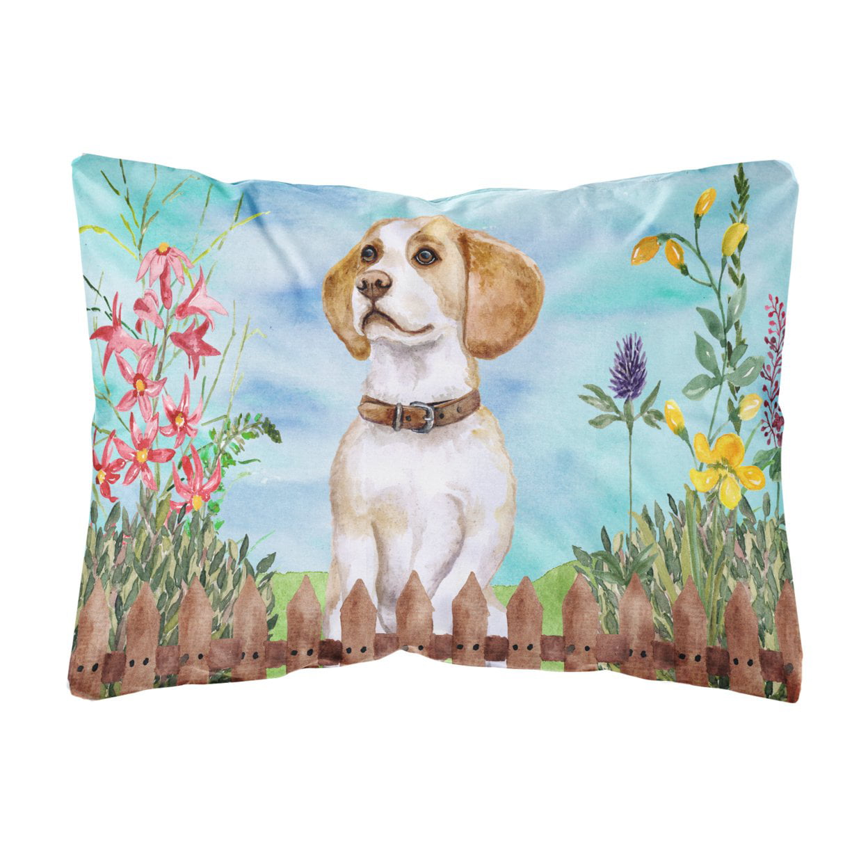 CK1248PW1216 Beagle Spring Canvas Fabric Decorative Pillow
