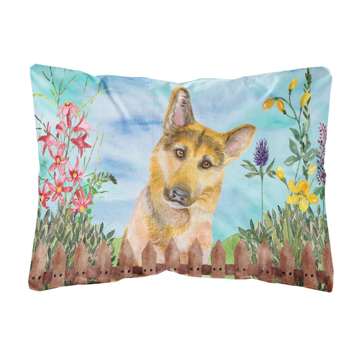 German Shepherd No.2 Spring Canvas Fabric Decorative Pillow