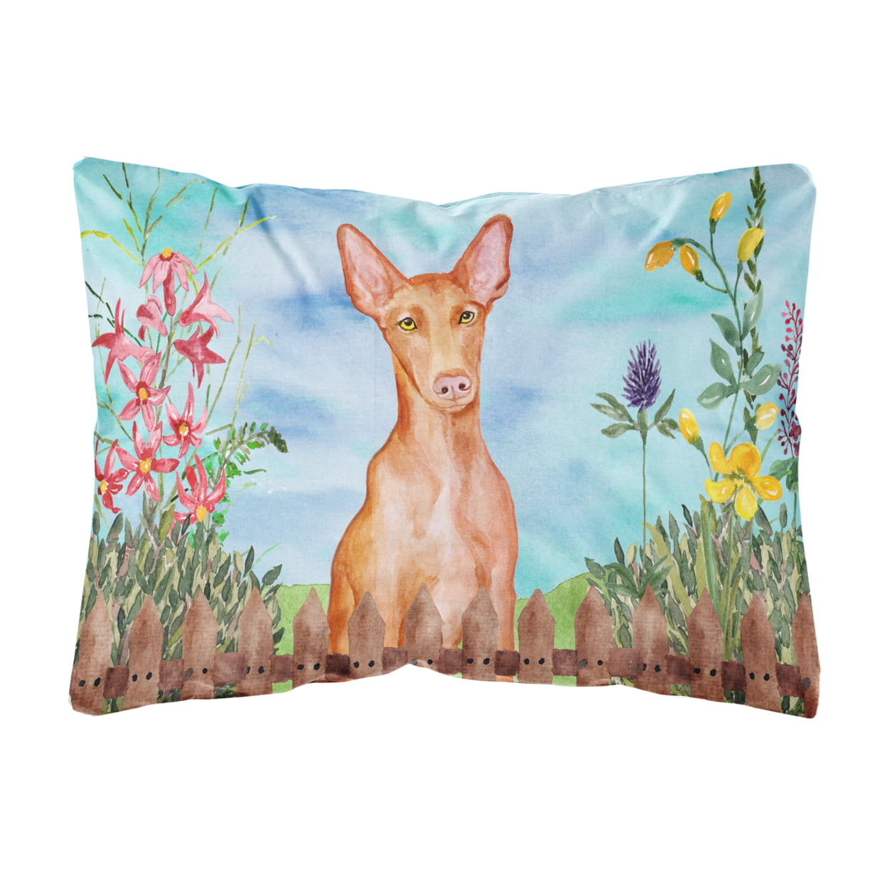 Pharaoh Hound Spring Canvas Fabric Decorative Pillow