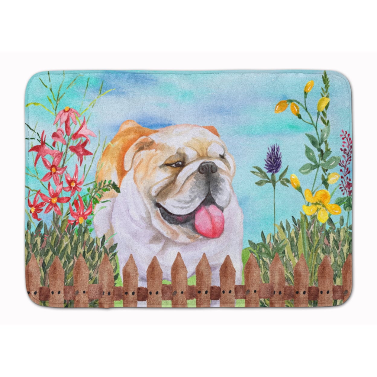 English Bulldog Spring Machine Washable Memory Foam Mat