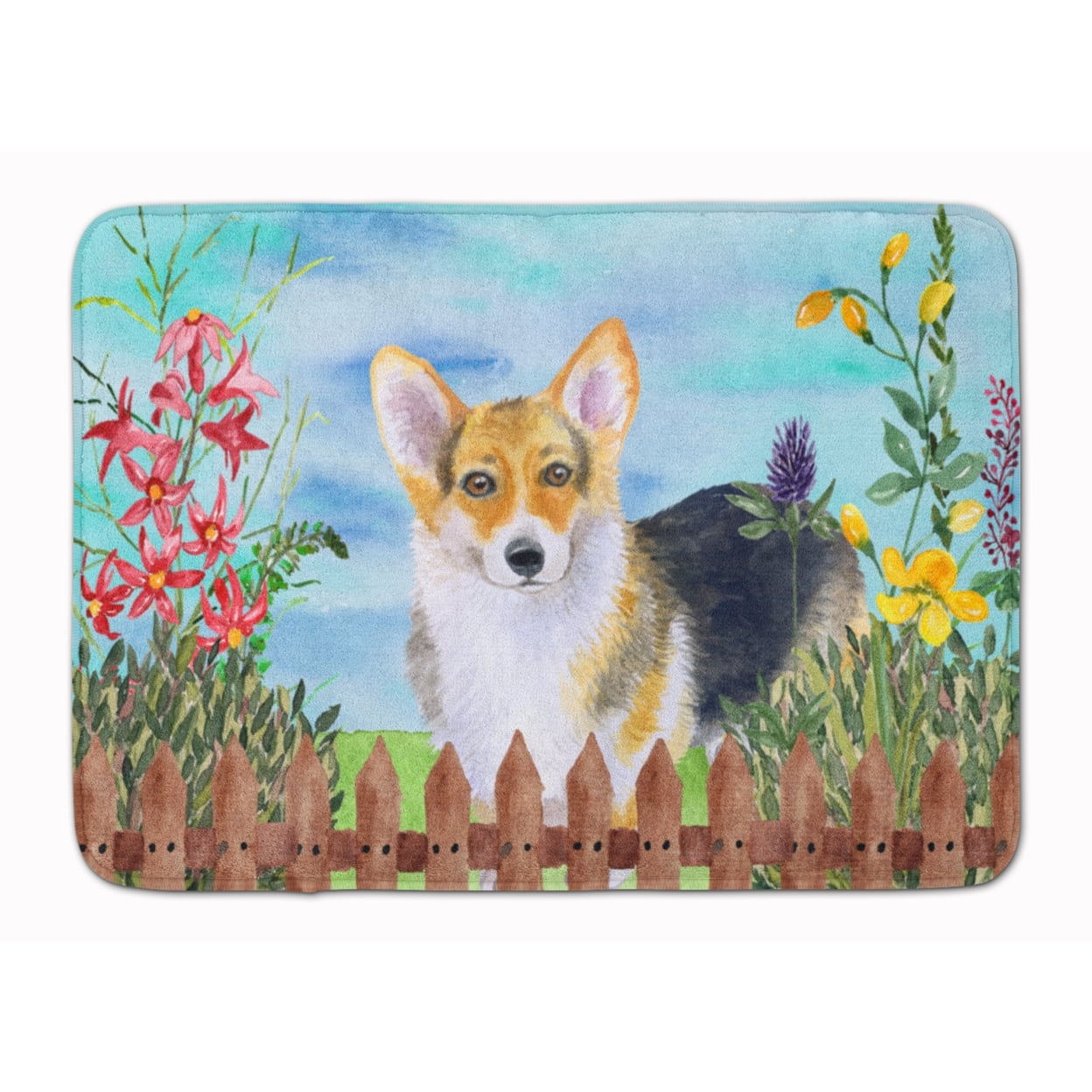 CK1204RUG Pembroke Corgi Spring Machine Washable Memory Foam Mat