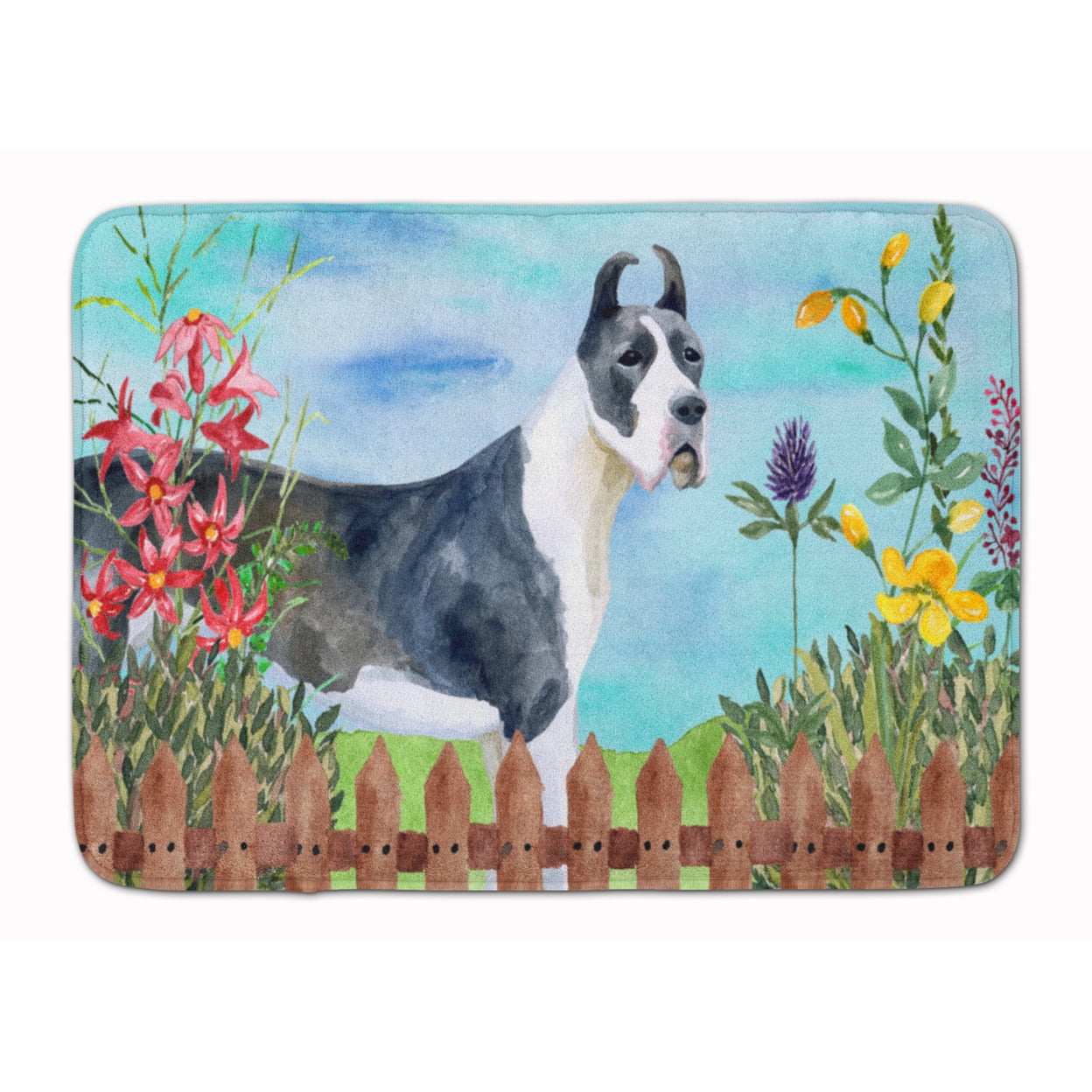 CK1205RUG Harlequin Great Dane Spring Machine Washable Memory Foam Mat