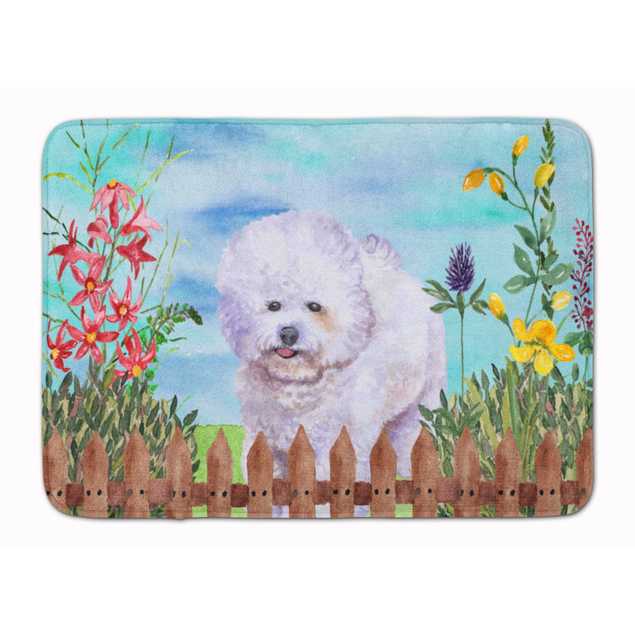 CK1210RUG Bichon Frise Spring Machine Washable Memory Foam Mat