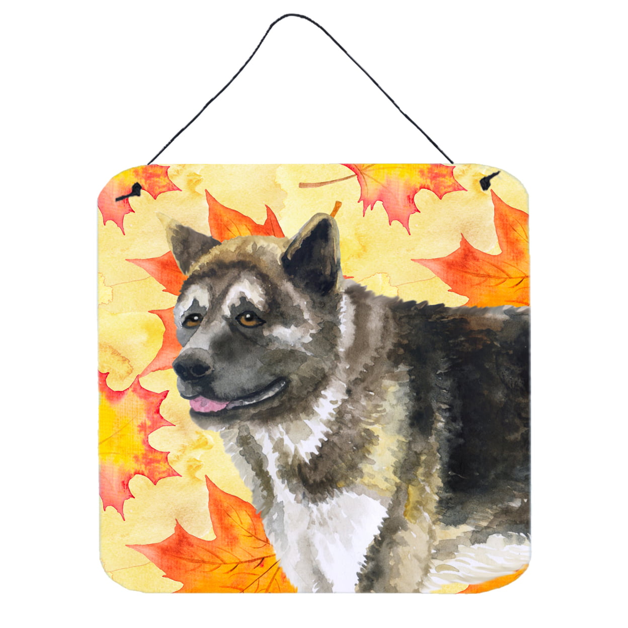 American Akita Fall Wall or Door Hanging Prints, 6 x 6 in.