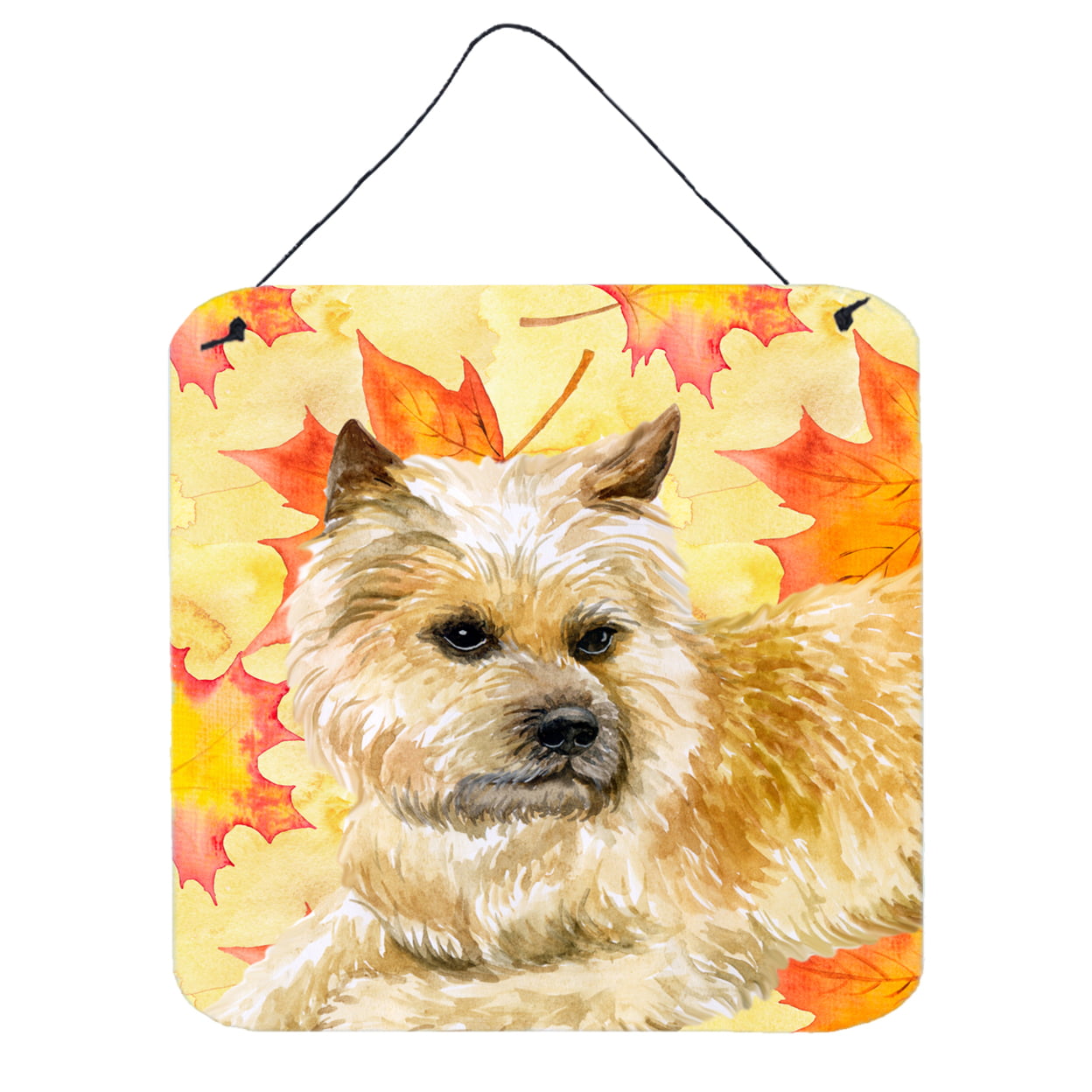 Cairn Terrier Fall Wall or Door Hanging Prints, 6 x 6 in.