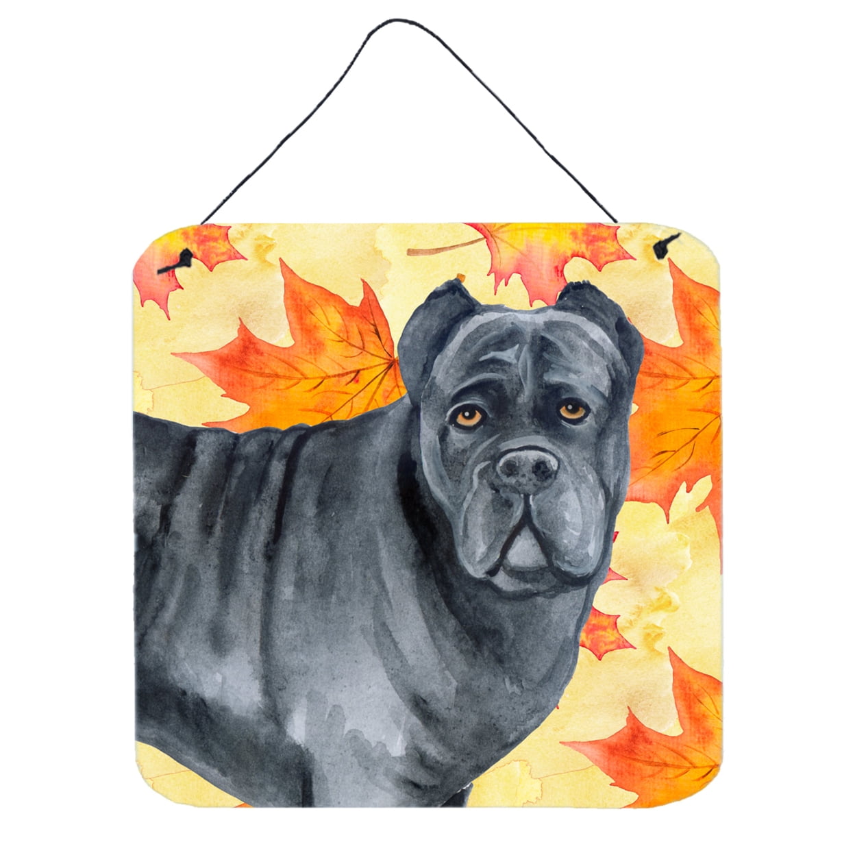 Cane Corso Fall Wall or Door Hanging Prints, 6 x 6 in.