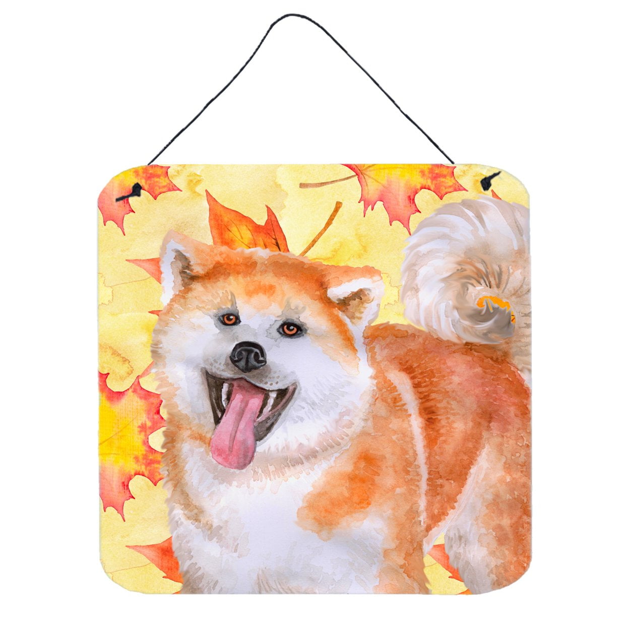 Akita Fall Wall or Door Hanging Prints, 6 x 6 in.