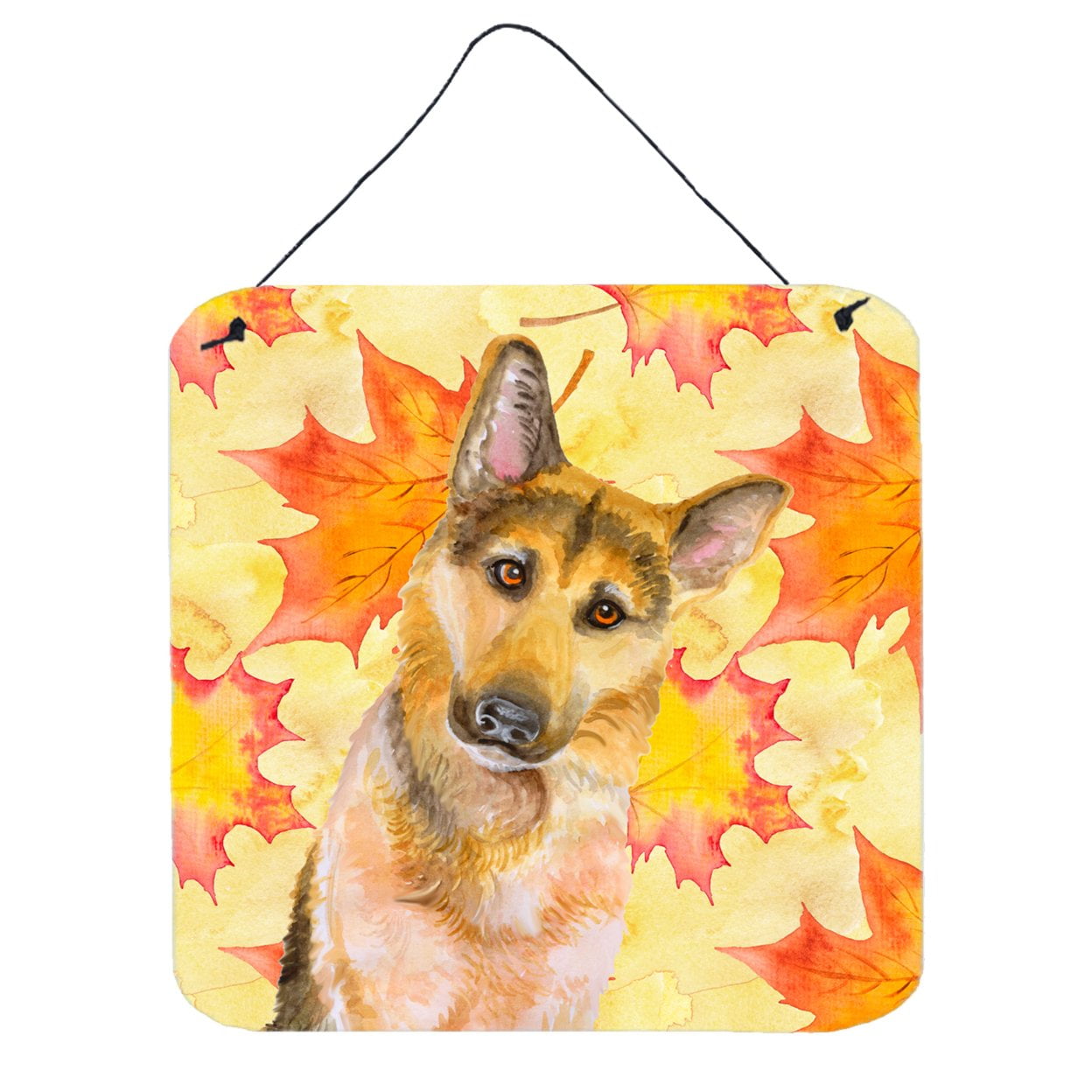 German Shepherd No.2 Fall Wall or Door Hanging Prints, 6 x 6 in.
