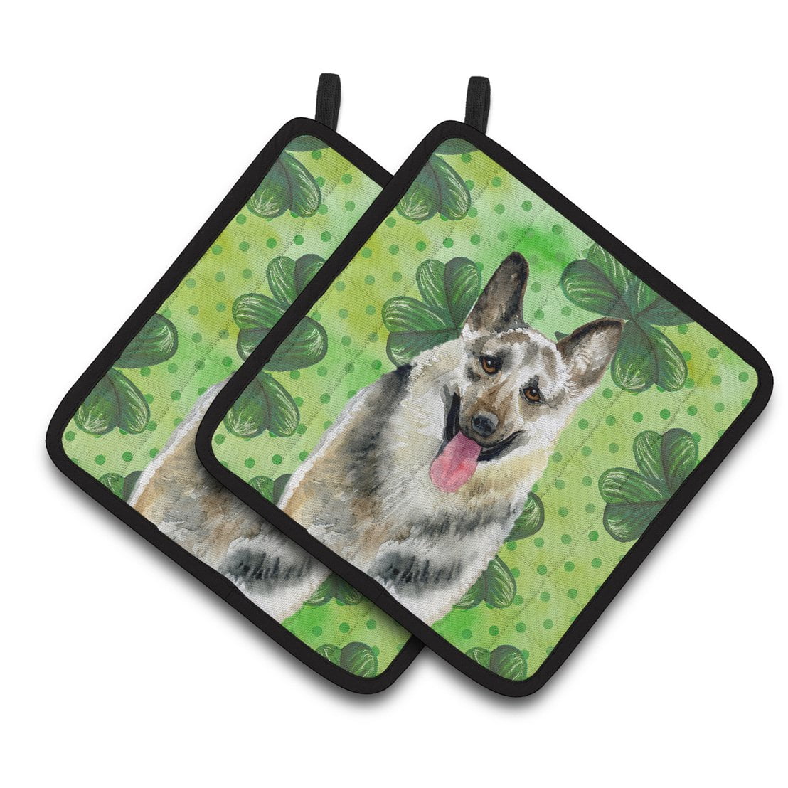 East-European Shepherd St.Patricks Pair of Pot Holders