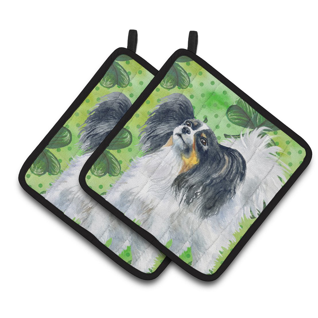 Papillon St.Patricks Pair of Pot Holders