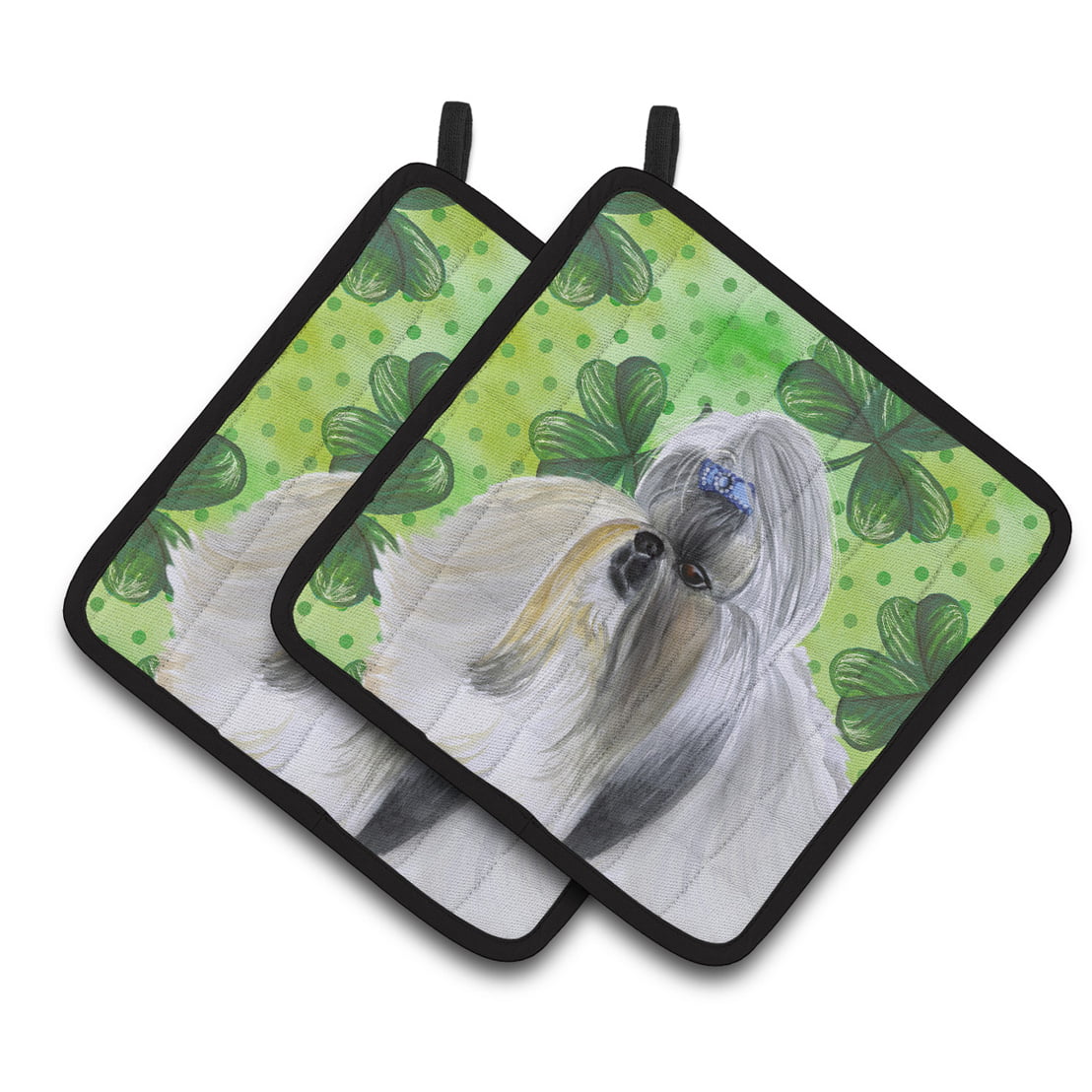 Shih Tzu St.Patricks Pair of Pot Holders