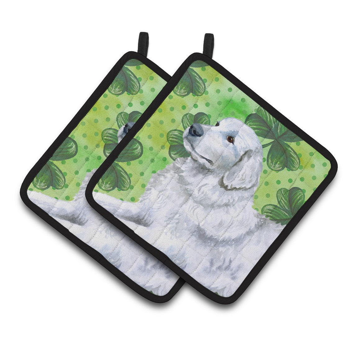 Maremma Sheepdog St.Patricks Pair of Pot Holders