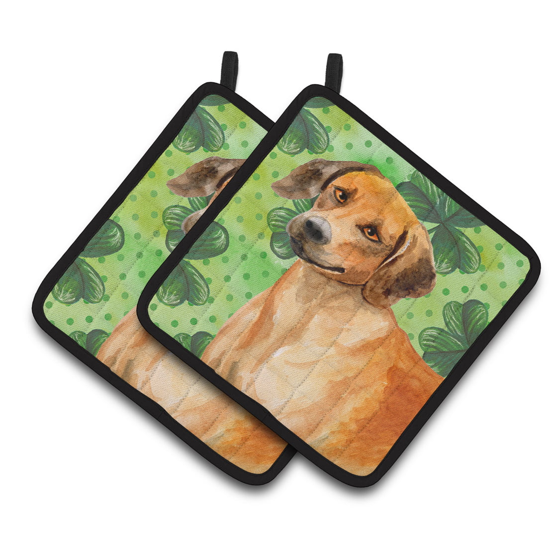 BB9850PTHD Rhodesian Ridgeback St.Patricks Pair of Pot Holders