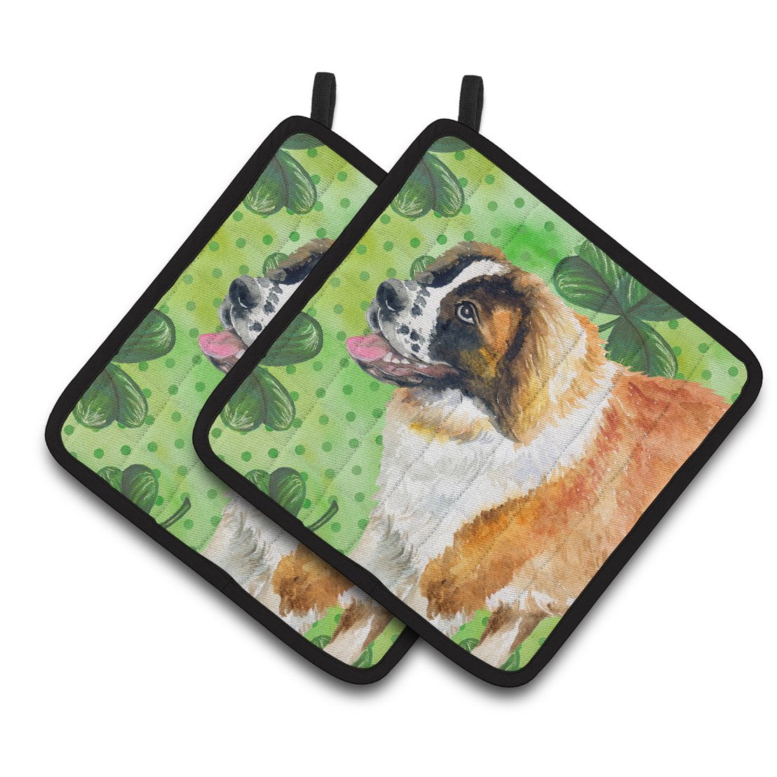 Saint Bernard St.Patricks Pair of Pot Holders